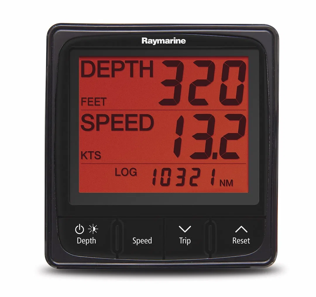 E70060 – RAYMARINE Sailboat Instrument Kit, Provides Depth/ Speed/ Water Temperature/ Log 3-5/8 Inch LCD Display 2.4 ...